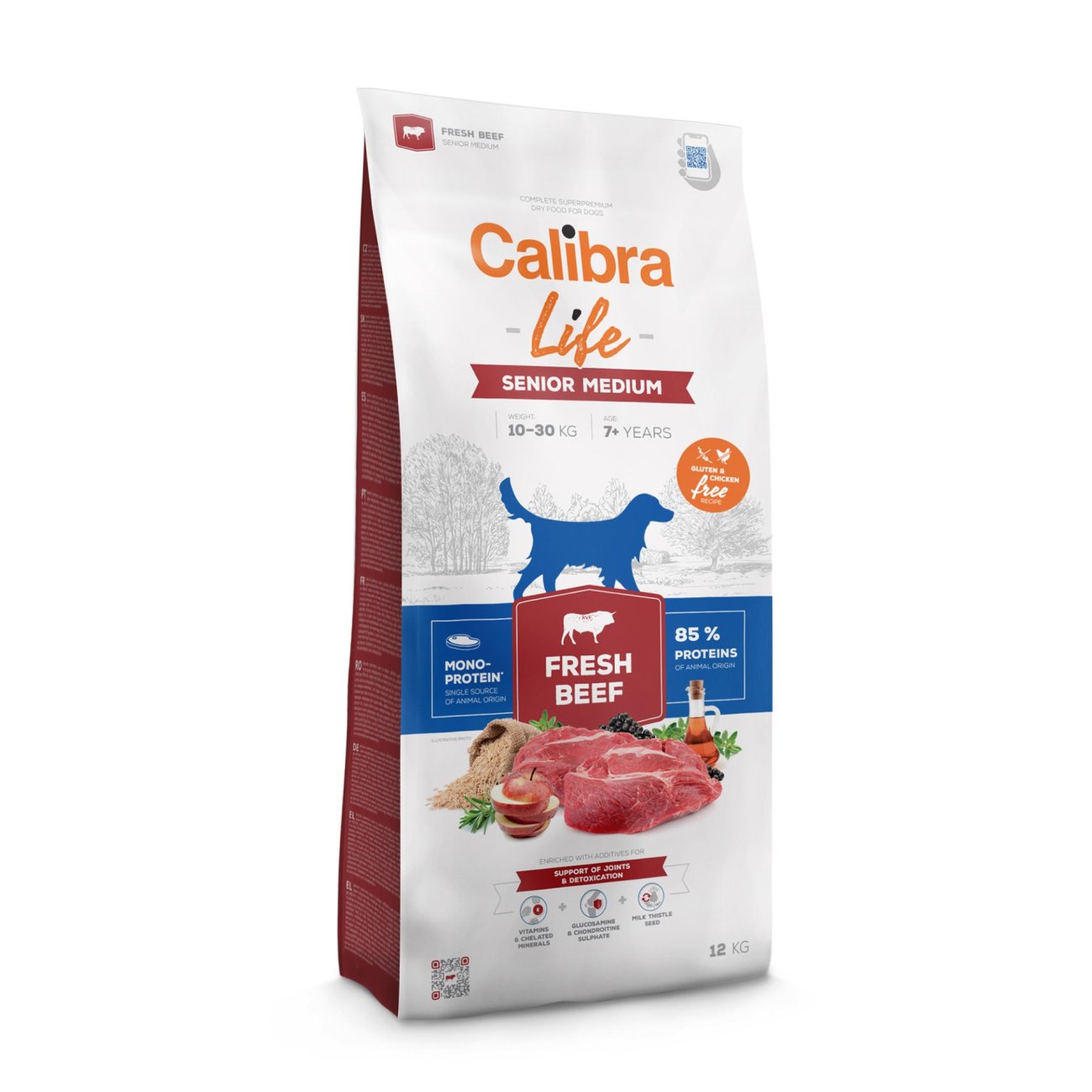 Calibra Dog Life Fresh Beef Senior Medium Breed 12 kg