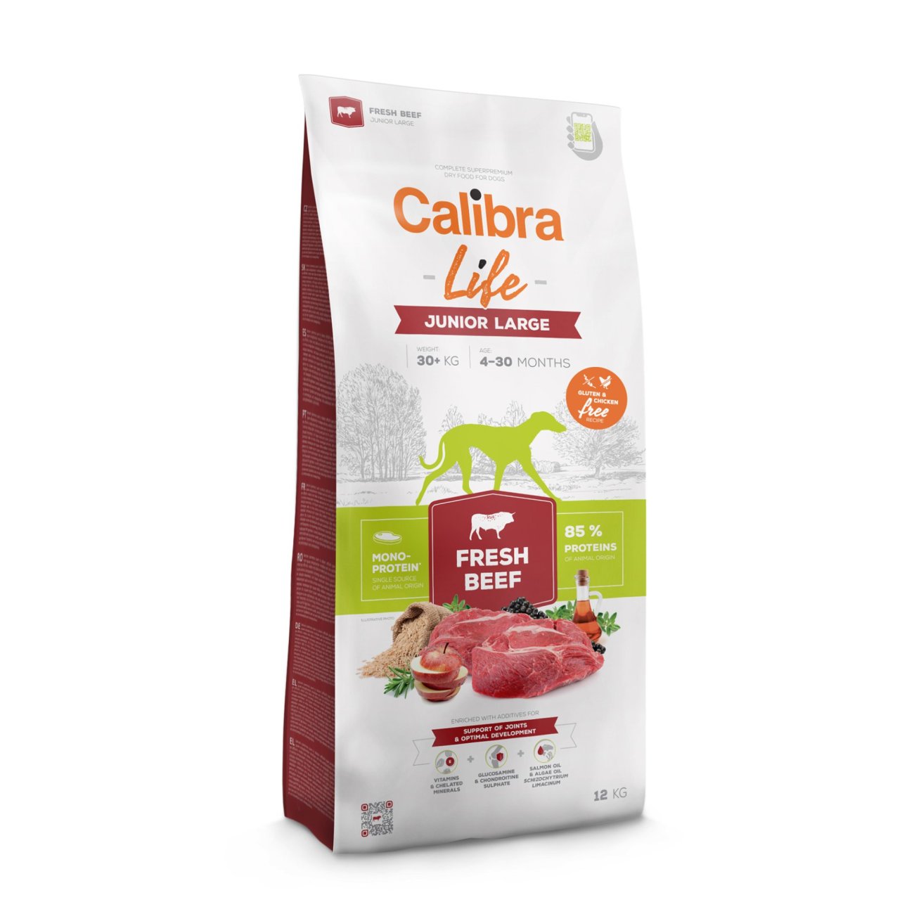 Calibra Dog Life Fresh Beef Junior Large Breed 12 kg