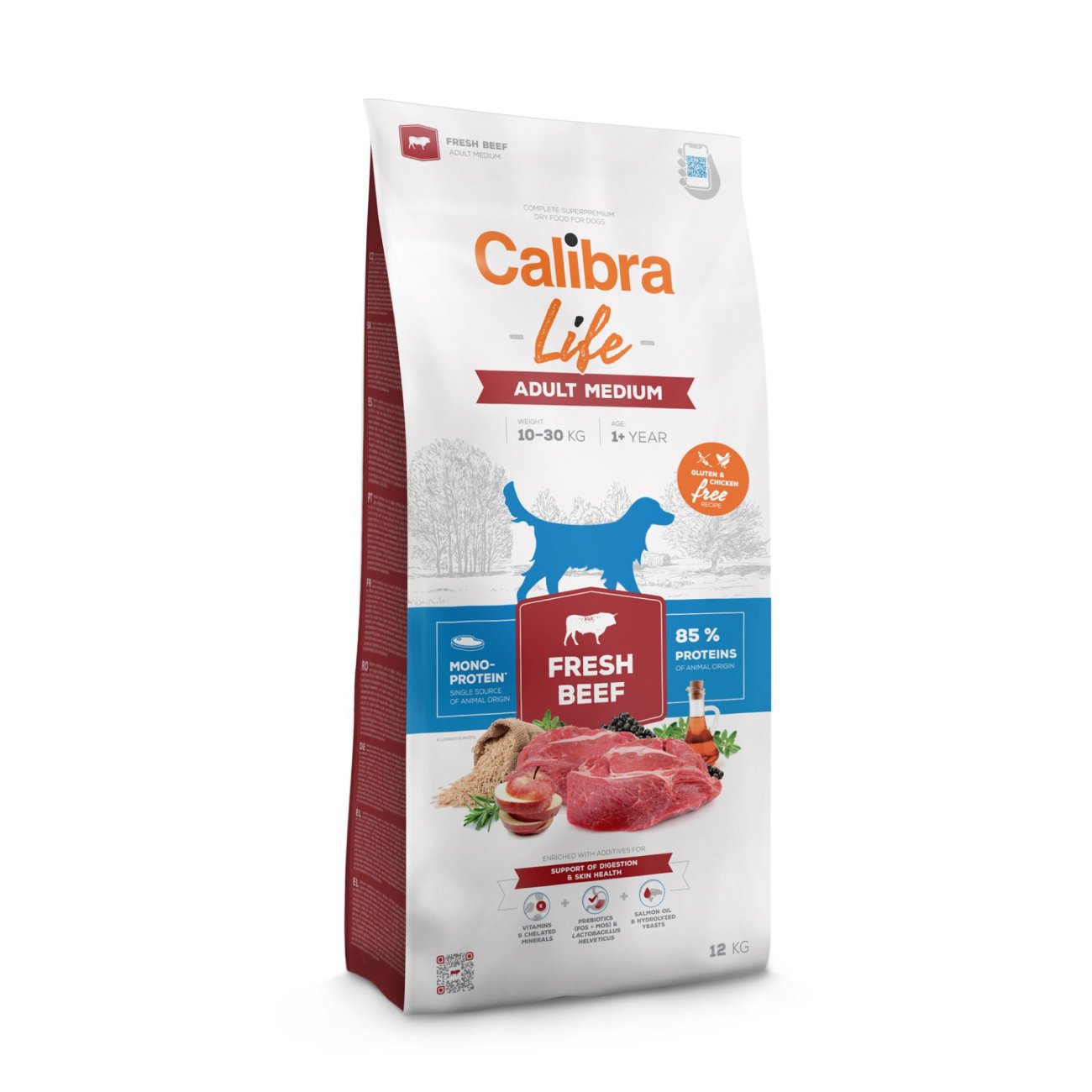 Calibra Dog Life Fresh Beef Adult Medium Breed 12 kg
